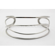 Special design silver cuff twisty bangle bracelet